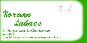 norman lukacs business card
